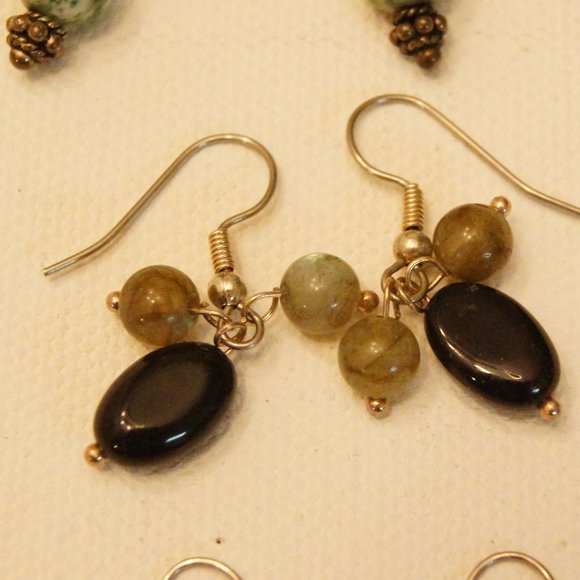 Set of Four (4) Dangling Stones Earrings - Picture 5 of 10